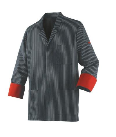 veste charcutier boucher traiteur gris rouge ardoise