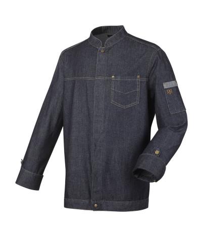 veste de cuisine homme jean denim brut