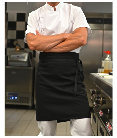 tablier bas demi chef noir