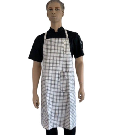 tablier cuisine carrreaux bleu curcuma