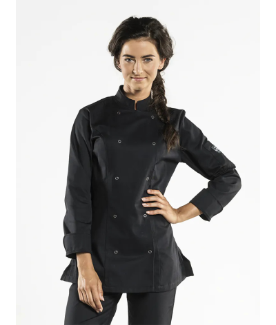 veste de cuisine femme lady poco manches longues chaud devant
