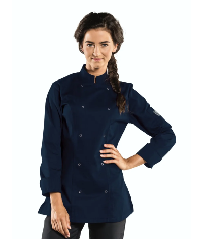 Veste de cuisine Femme manches longues Poco Bleu navy