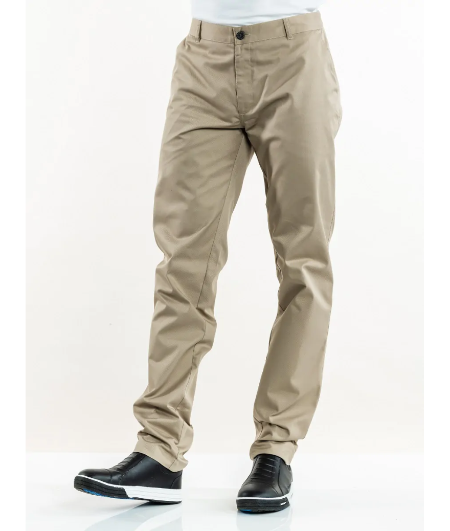 Pantalon de cuisine beige Homme coupe regular SABBIA - Chaud Devant