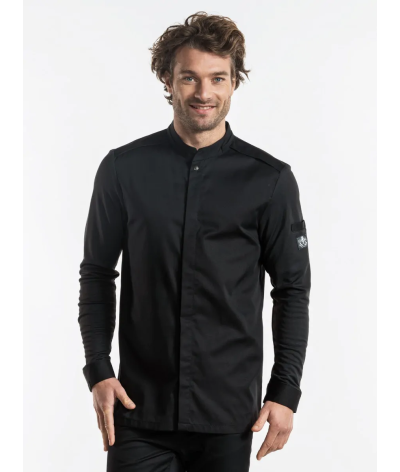 Veste de cuisine noir Homme RIVA- Chaud Devant