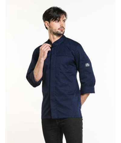 Veste de cuisine bleu marine Homme SALERNO - Chaud Devant