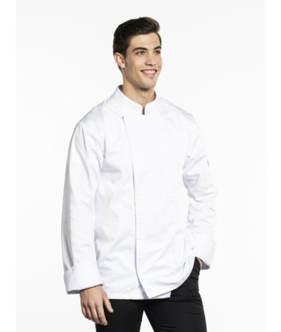Veste de cuisine Blanche manches longues ROMA - Chaud Devant