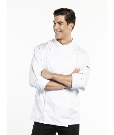 Veste de cuisine Blanche manches longues ROMA - Chaud Devant