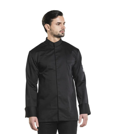 Veste de cuisine Noire Manches Longues Executive - Chaud Devant