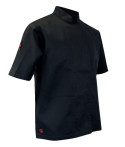 Veste de cuisine noire manches courtes homme ECUMOIRE LMA