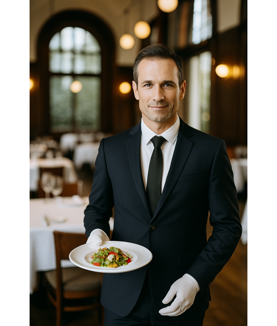 veste de costume service hotel restauration pour homme