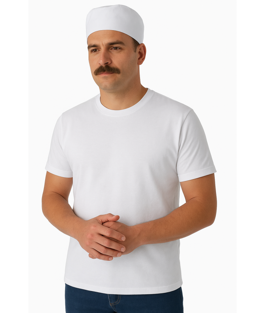 Tee-shirt Blanc Homme Boulanger Pâtissier Cuisinier