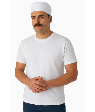 Tee-shirt Blanc Homme Boulanger Pâtissier Cuisinier
