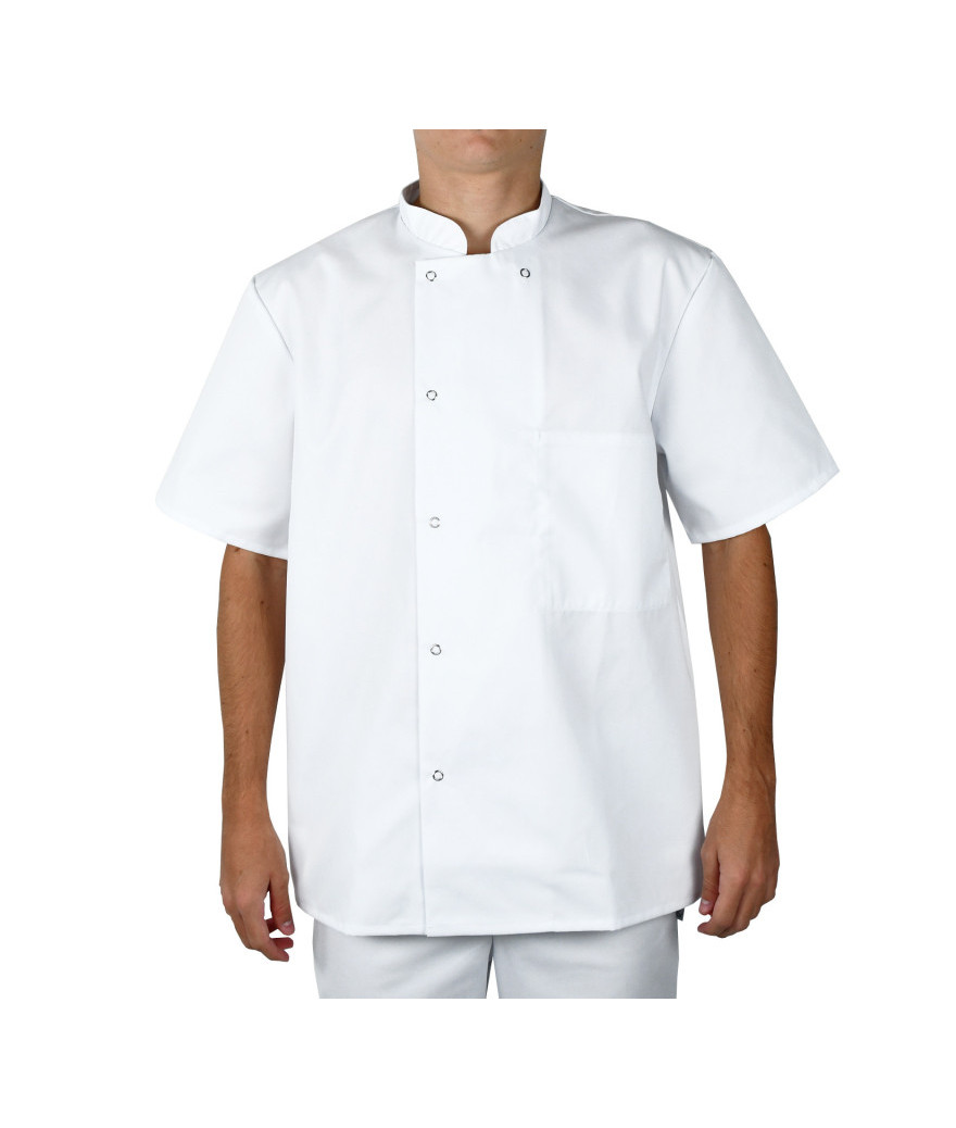 Veste de cuisine mixte INOX MC Blanche - Robur