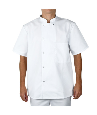 Veste de cuisine mixte INOX MC Blanche - Robur