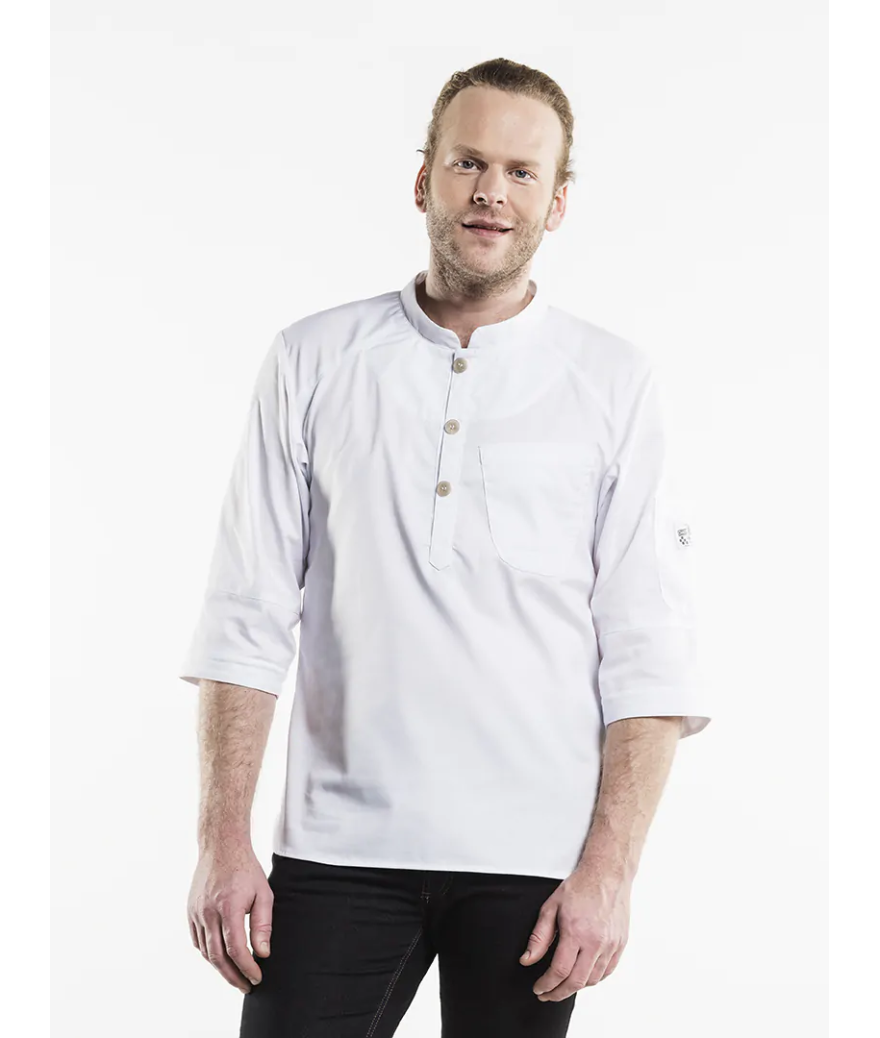 Veste de cuisine professionnelle Blanche Bujutsu - Chaud Devant