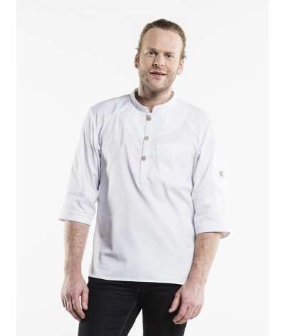 Veste de cuisine professionnelle Blanche Bujutsu - Chaud Devant