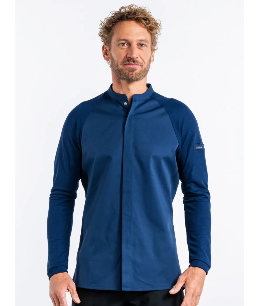 Veste de cuisine Bleu Navy Homme Fratello - Chaud devant