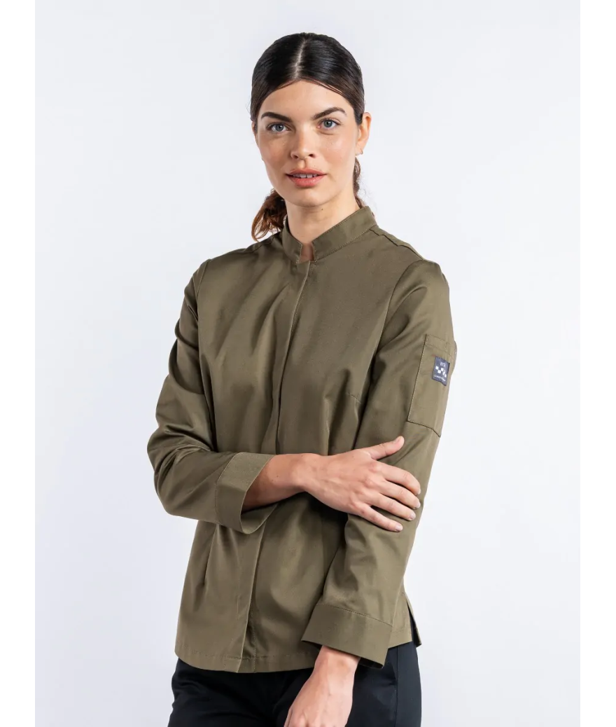 Veste de cuisine Femme vert olive Kaki SABOR