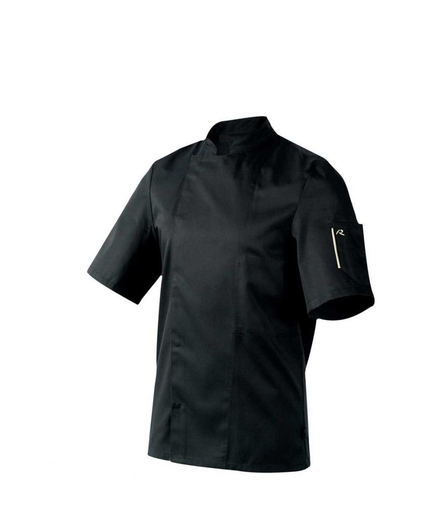 veste de cuisine noir Nero Manches courtes